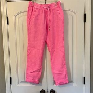 Lilly Pulitzer pink linen pants